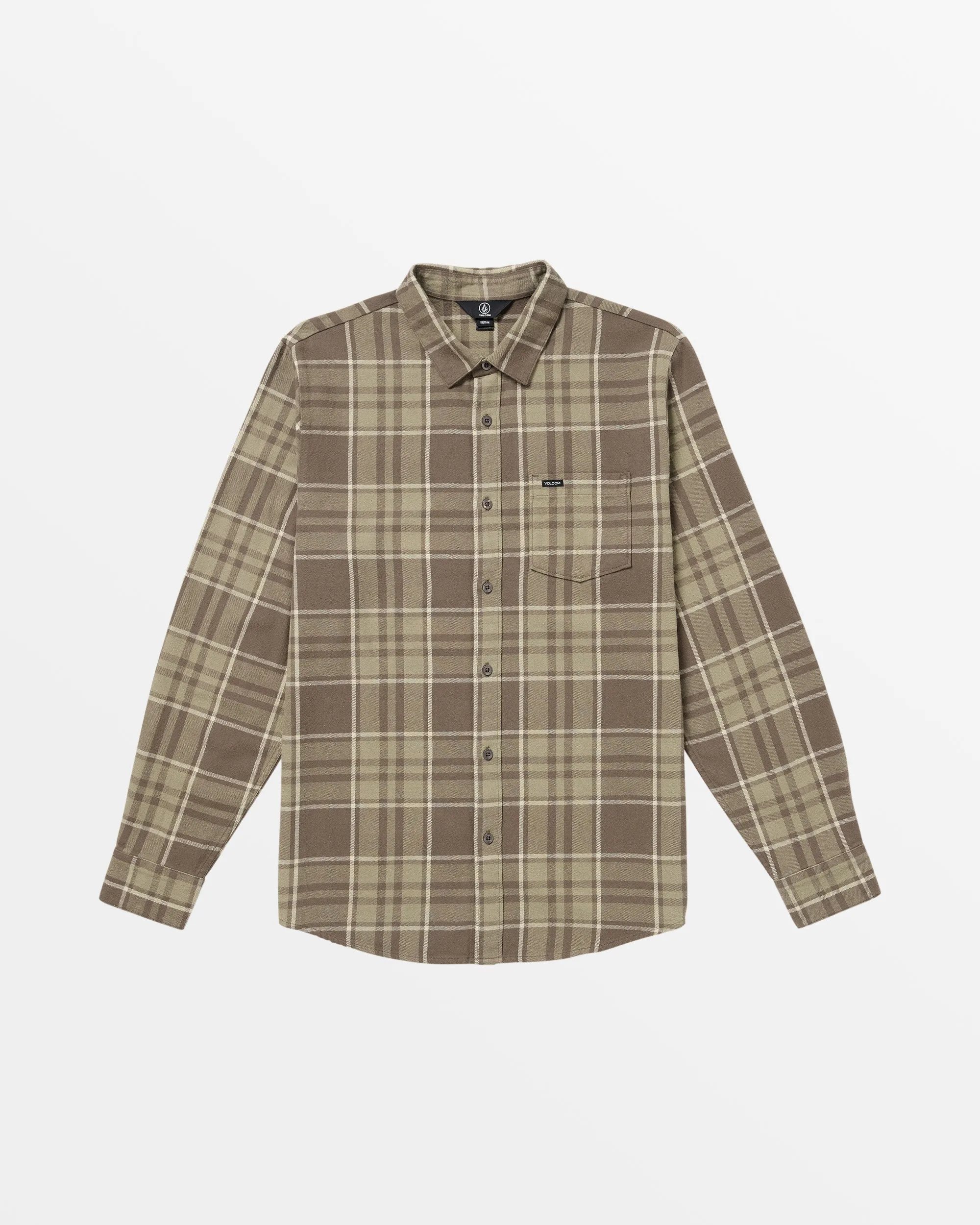 Leland Flannel Long Sleeve Shirt - Mushroom