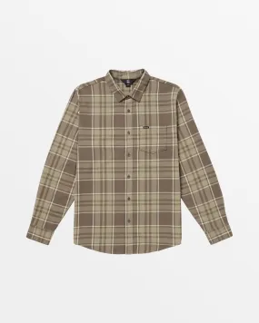 Leland Flannel Long Sleeve Shirt - Mushroom