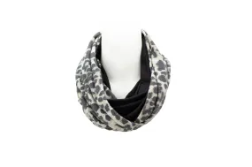 Leopard Print Knit Jersey Infinity Scarf