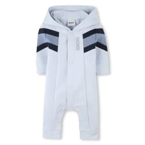 Logo Print Hooded Romper