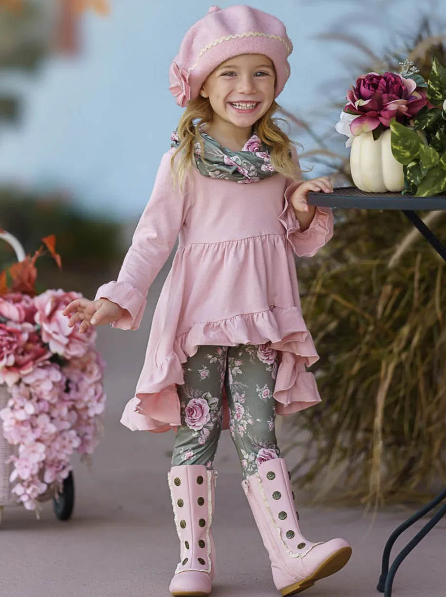 Love You Bunches Tunic, Scarf And Legging Set