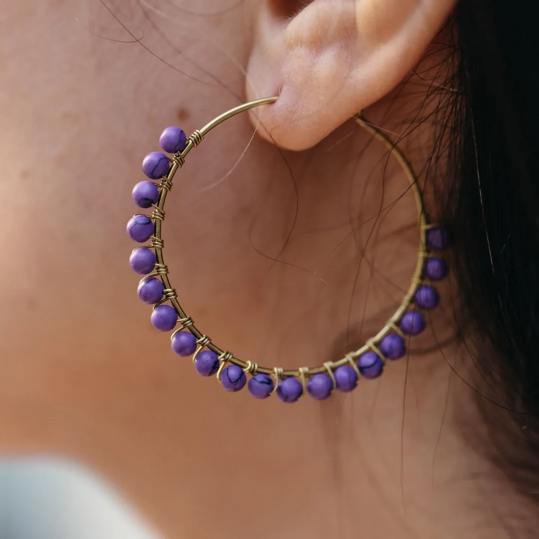 Luni Hoops in Lavender