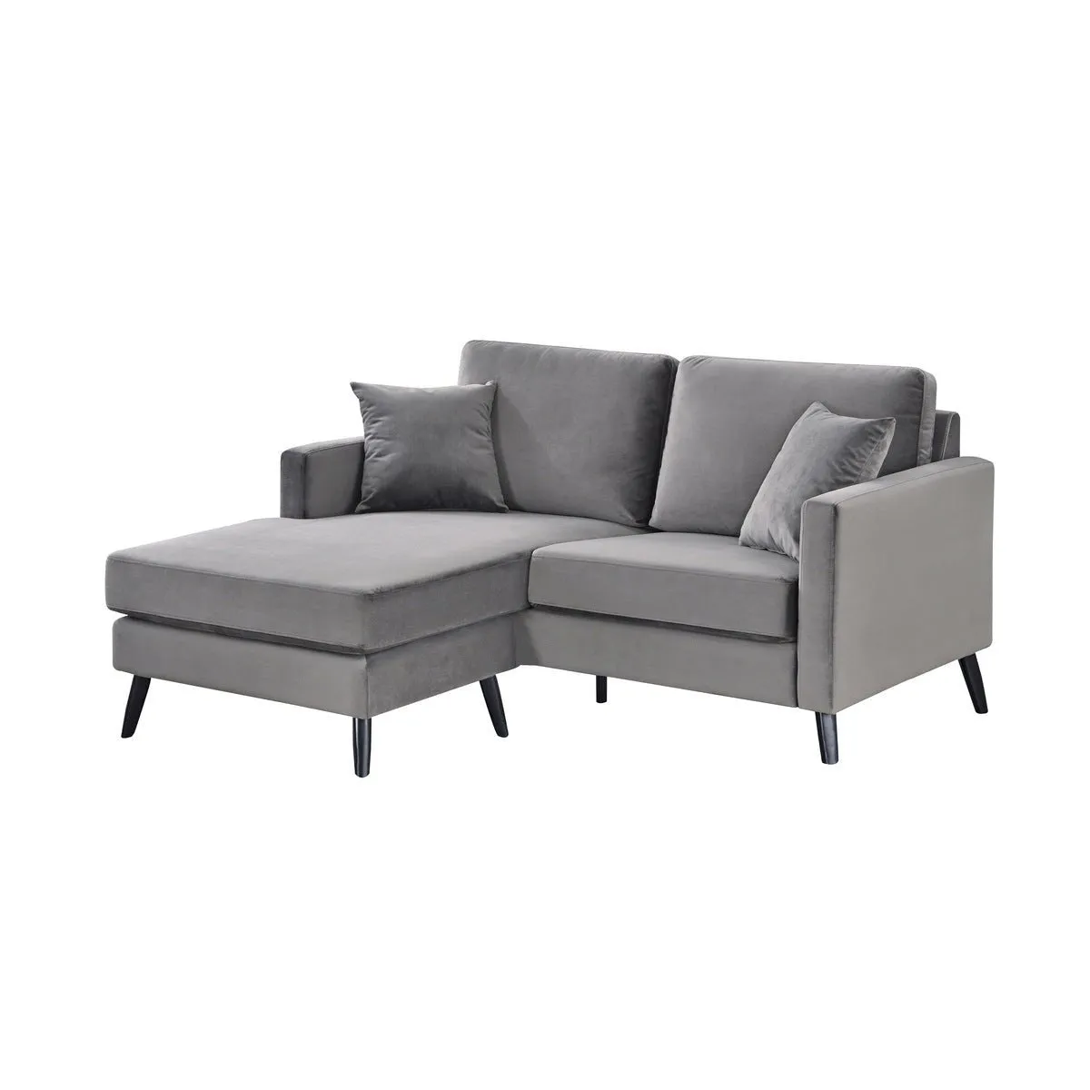 Madison Grey Reversible Sofa Chaise with 2 Pillows