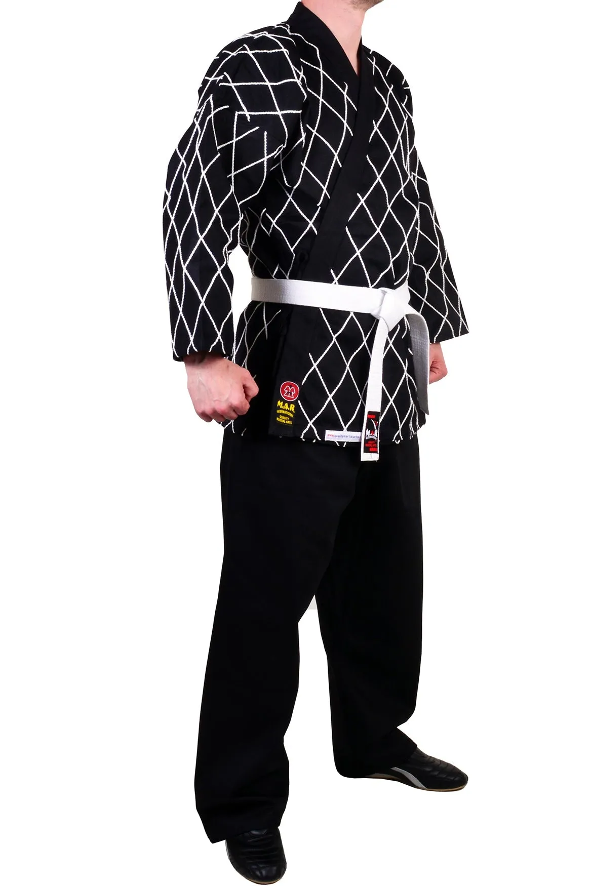 MAR-071 | Black Hapkido Uniform w/ Cross Design