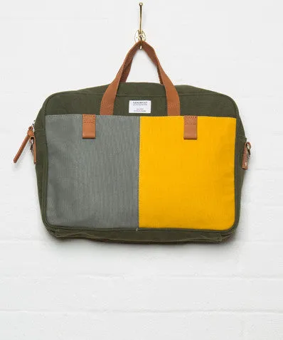 Mats Laptop Bag Green/Yellow