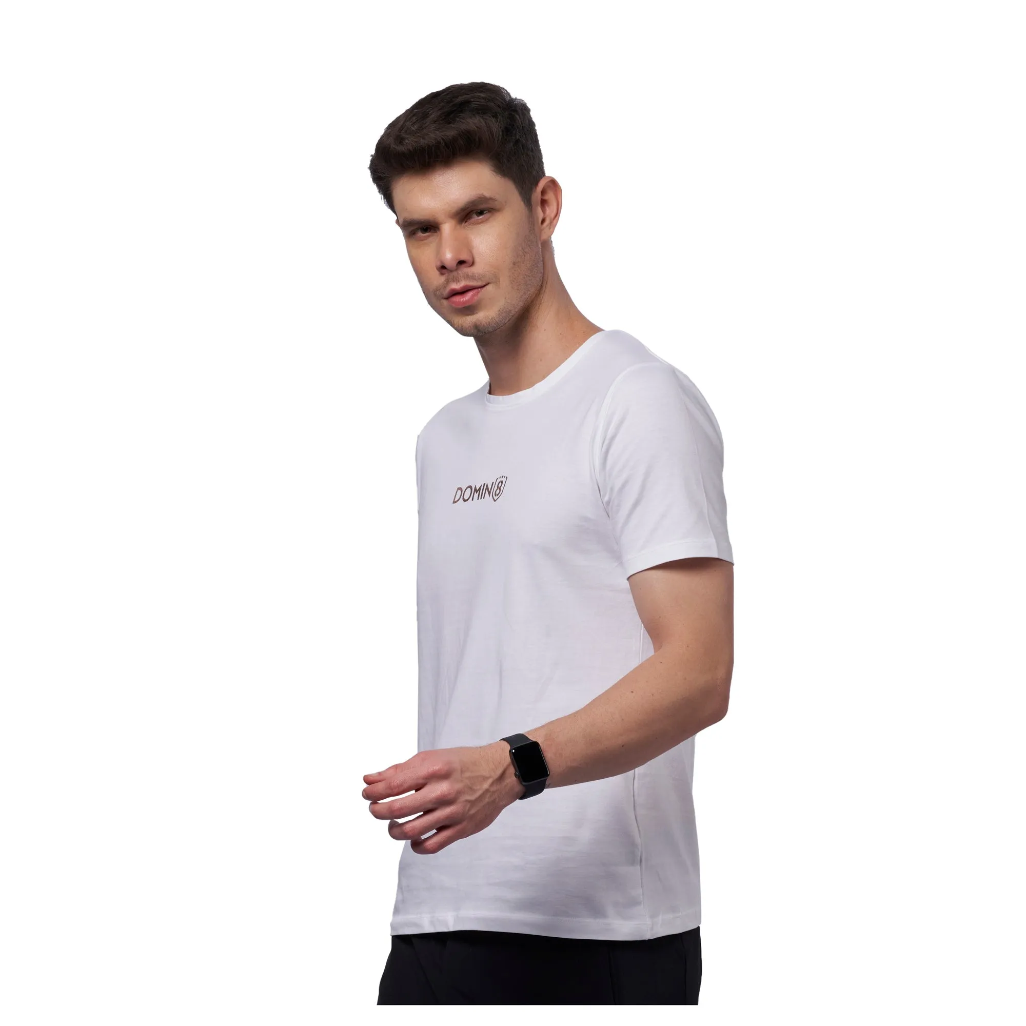 Men Chest Metallic Branded Couple T-Shirt