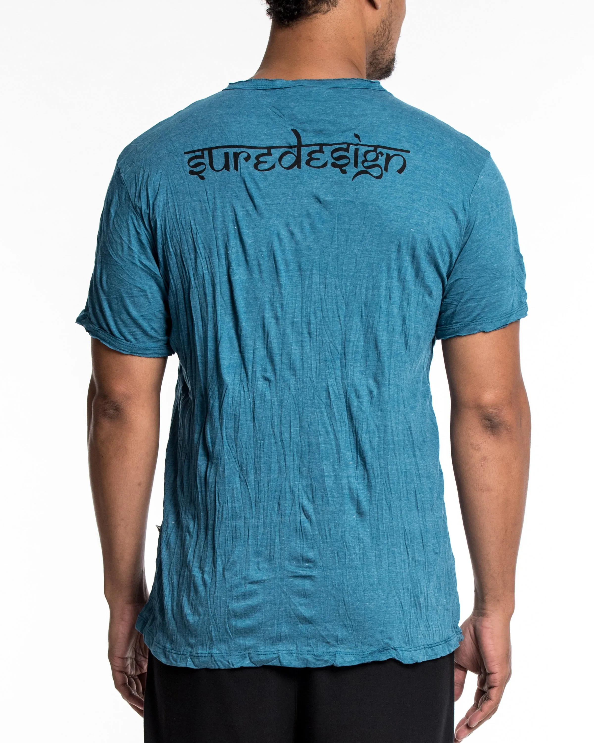 Mens Magic Mushroom T-Shirt in Denim Blue