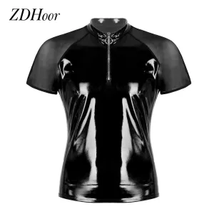 Men's Shiny Wetlook Shirt