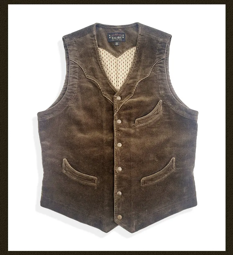 Men's Western Corduroy Vest