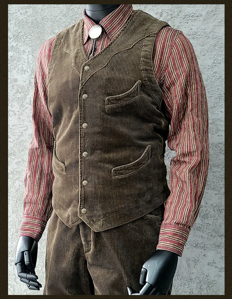 Men's Western Corduroy Vest