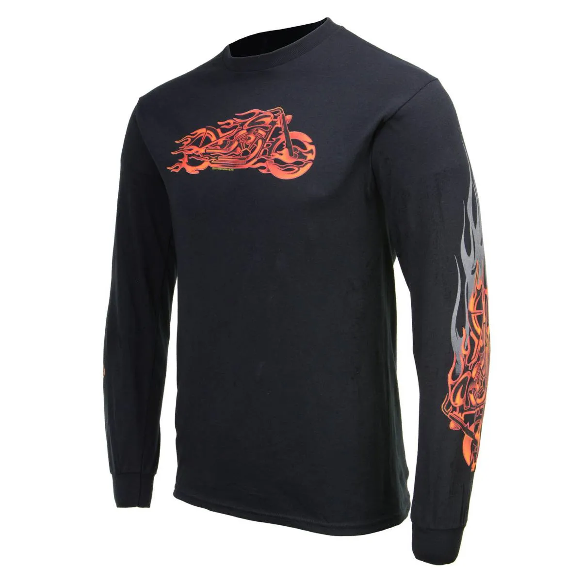 Milwaukee Leather MPMH117007 Men’s ‘Fire Bobber’ Long Sleeve Black