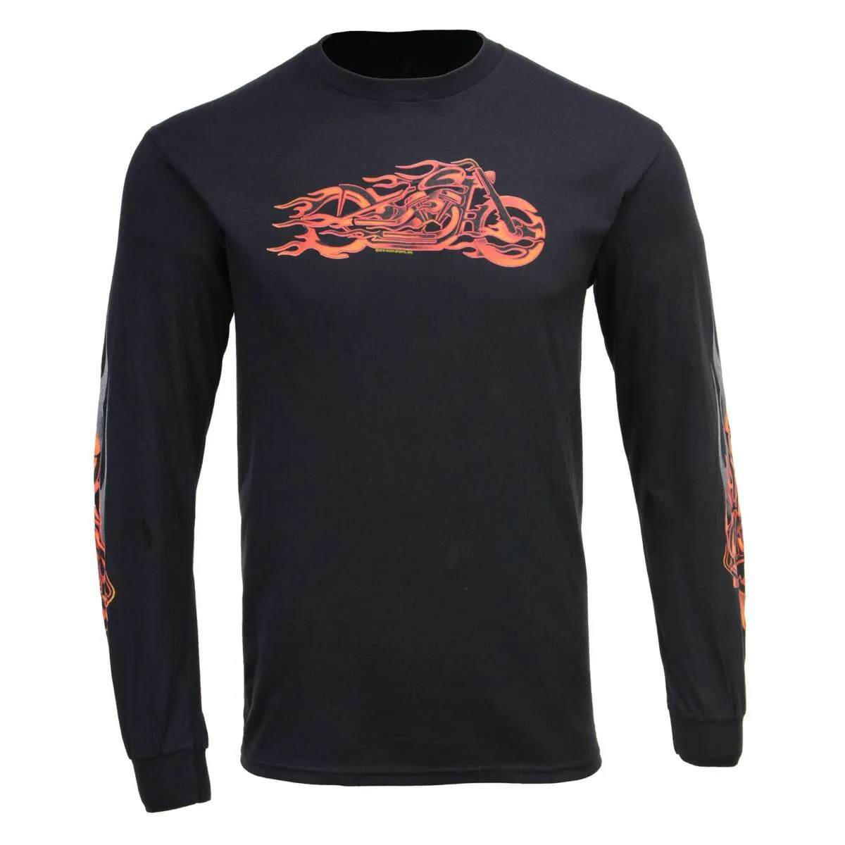 Milwaukee Leather MPMH117007 Men’s ‘Fire Bobber’ Long Sleeve Black