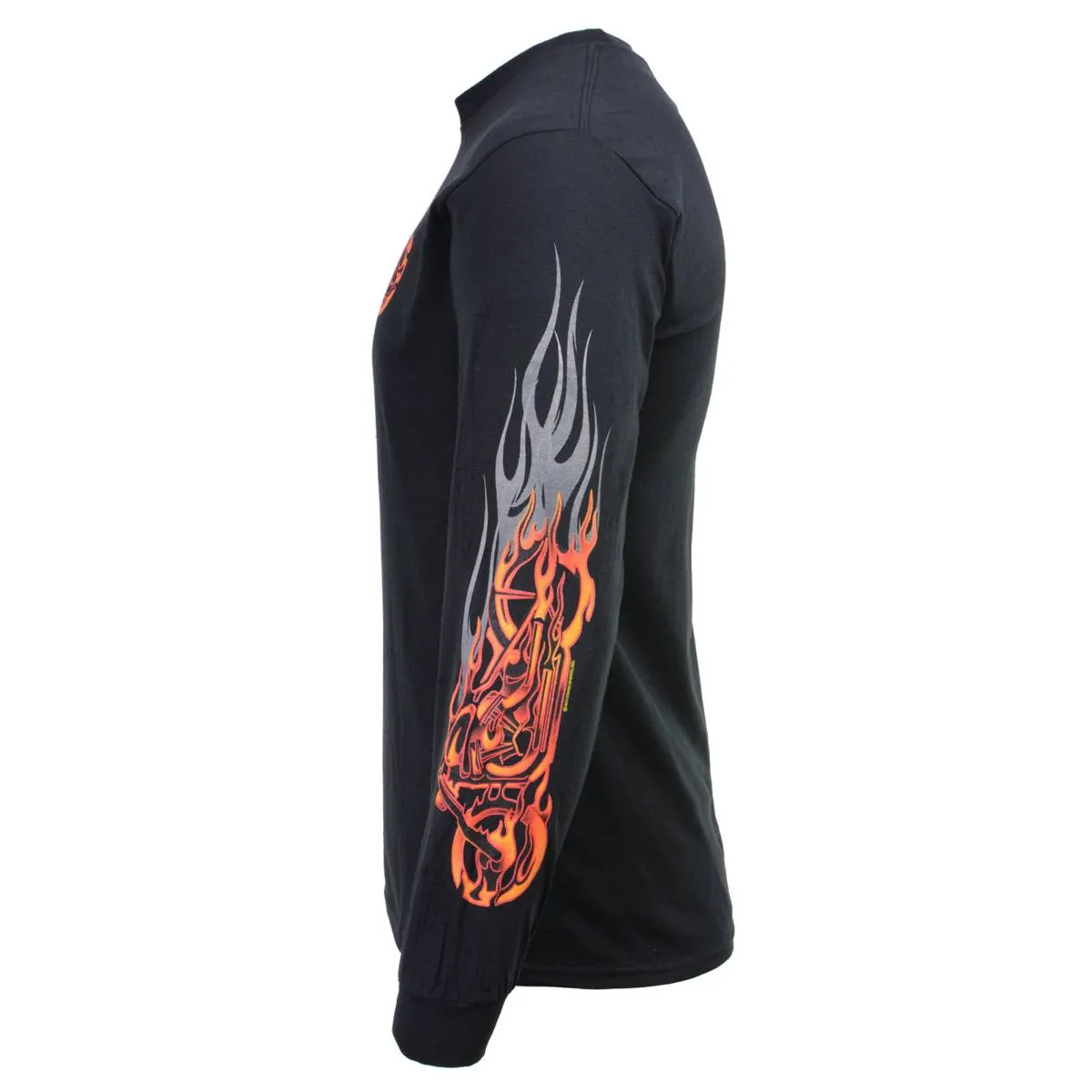 Milwaukee Leather MPMH117007 Men’s ‘Fire Bobber’ Long Sleeve Black