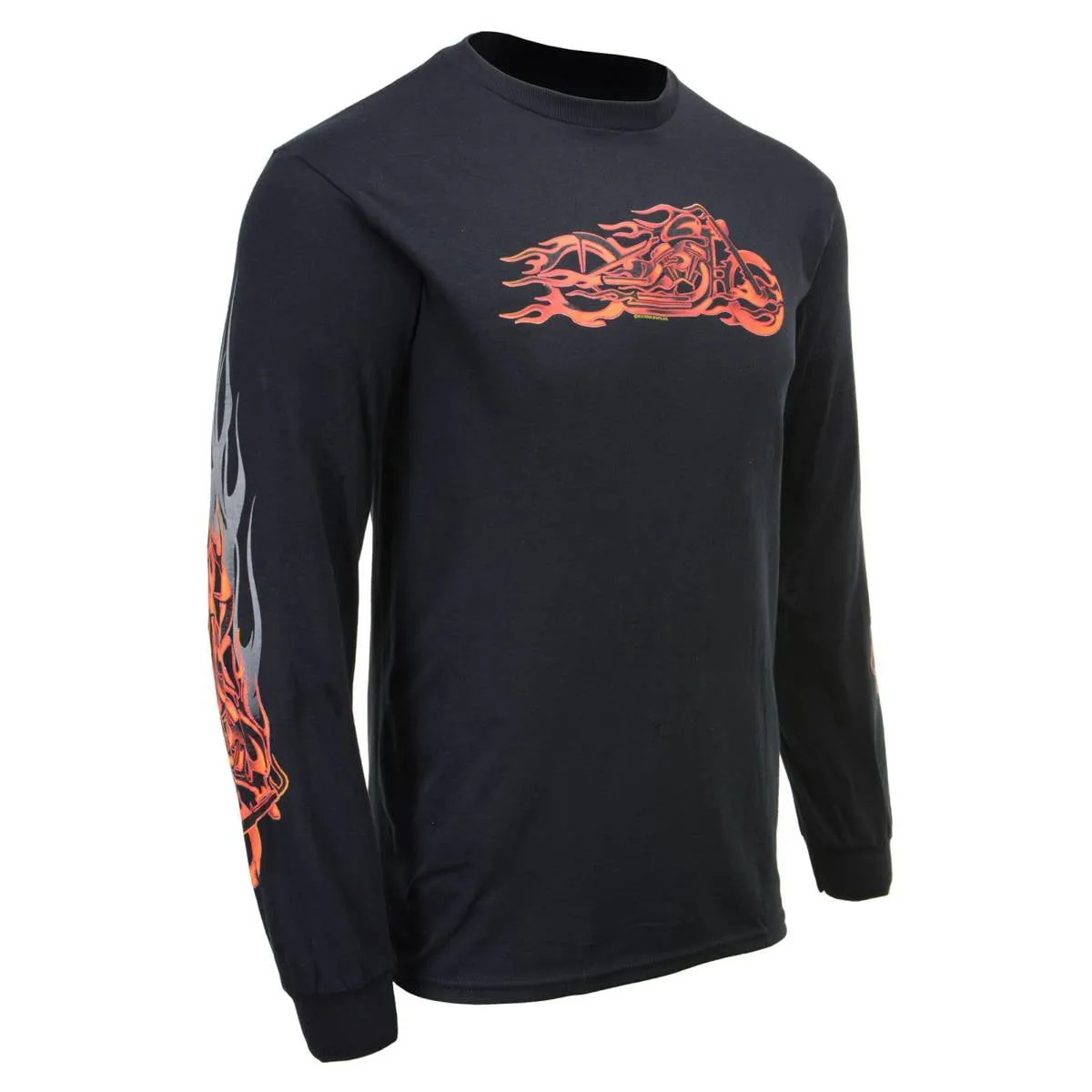 Milwaukee Leather MPMH117007 Men’s ‘Fire Bobber’ Long Sleeve Black