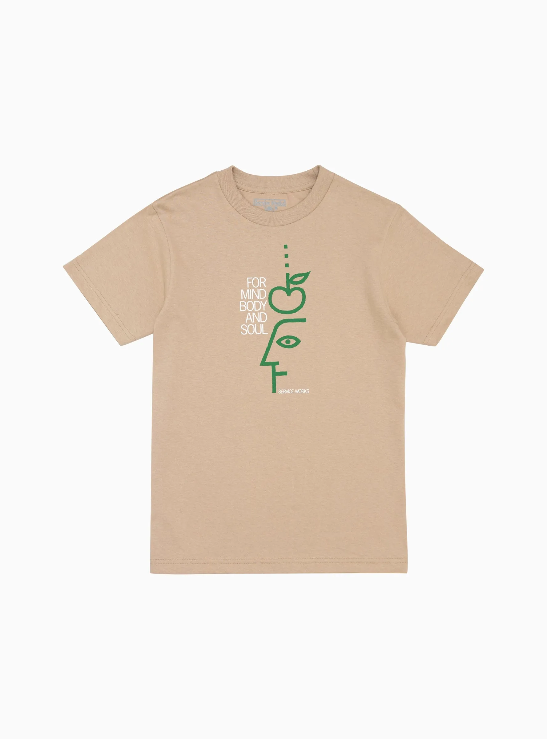 Mind, Body & Soul T-shirt Mushroom Beige