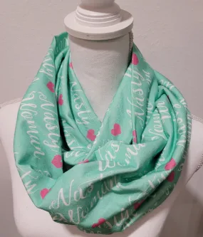 Mint "Nasty Woman" Double Loop Jersey Knit Infinity Scarf