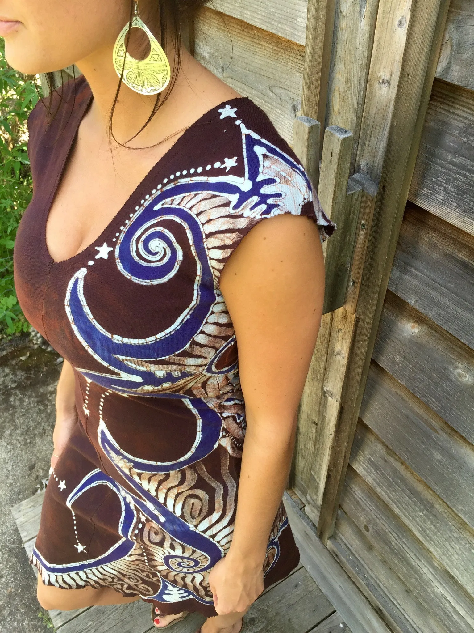 More To The Story Organic Cotton Batik Dress