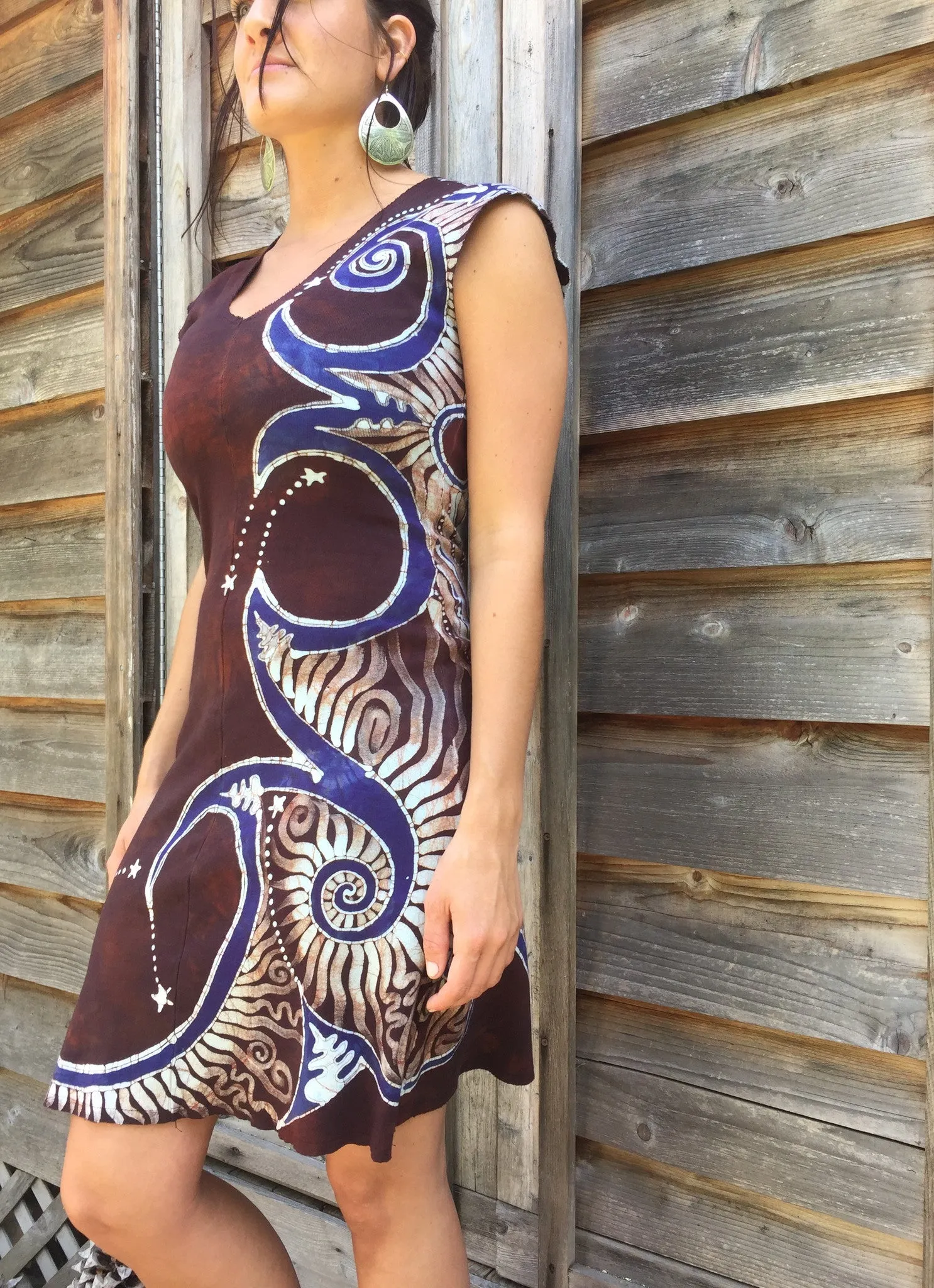 More To The Story Organic Cotton Batik Dress