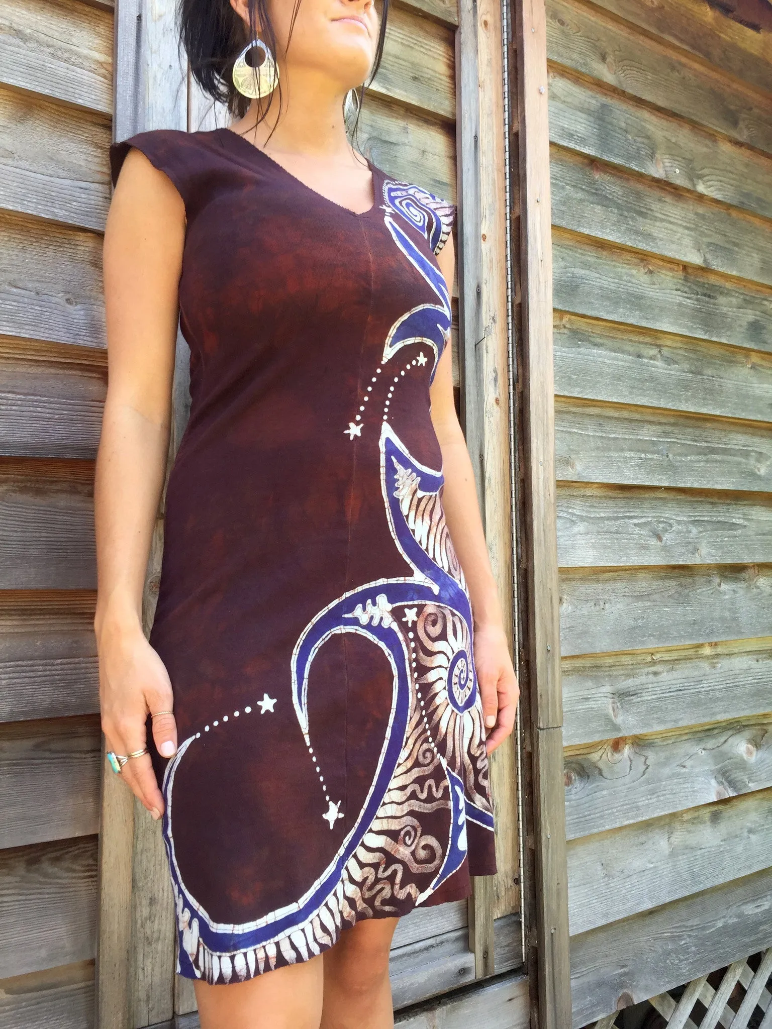 More To The Story Organic Cotton Batik Dress