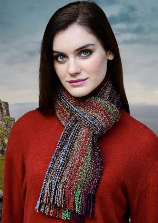 Mucros Skellig Scarf | Red Brown Mix