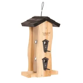 Nature's Way Bird Products 2qt Cedar Vertical Wave Bird Feeder 8.5"