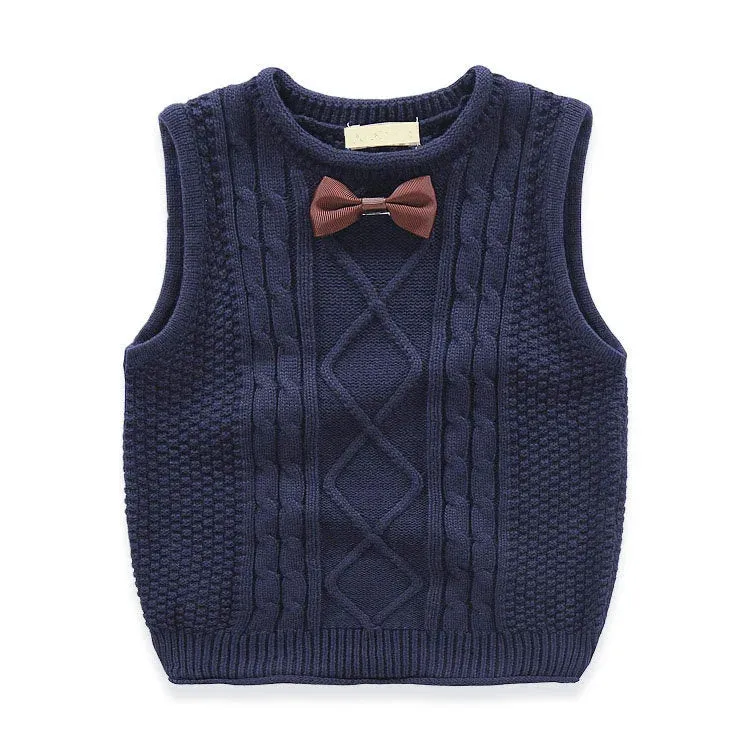 New Children's Vest for Boys Spring Autumn Knitted Baby Vests Fashion Waistcoat for Boys Baby Clothes Kids Tops Jackets colete