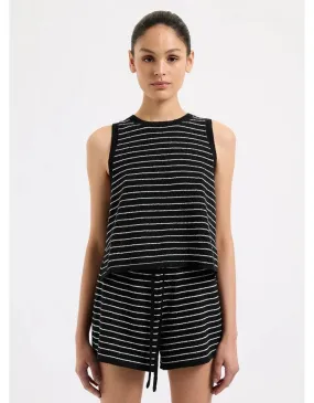 Nude Lucy Zosia Stripe Knit Tank in Black Stripe