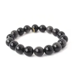 Obsidian Crystal Bracelet | Silver Obsidian