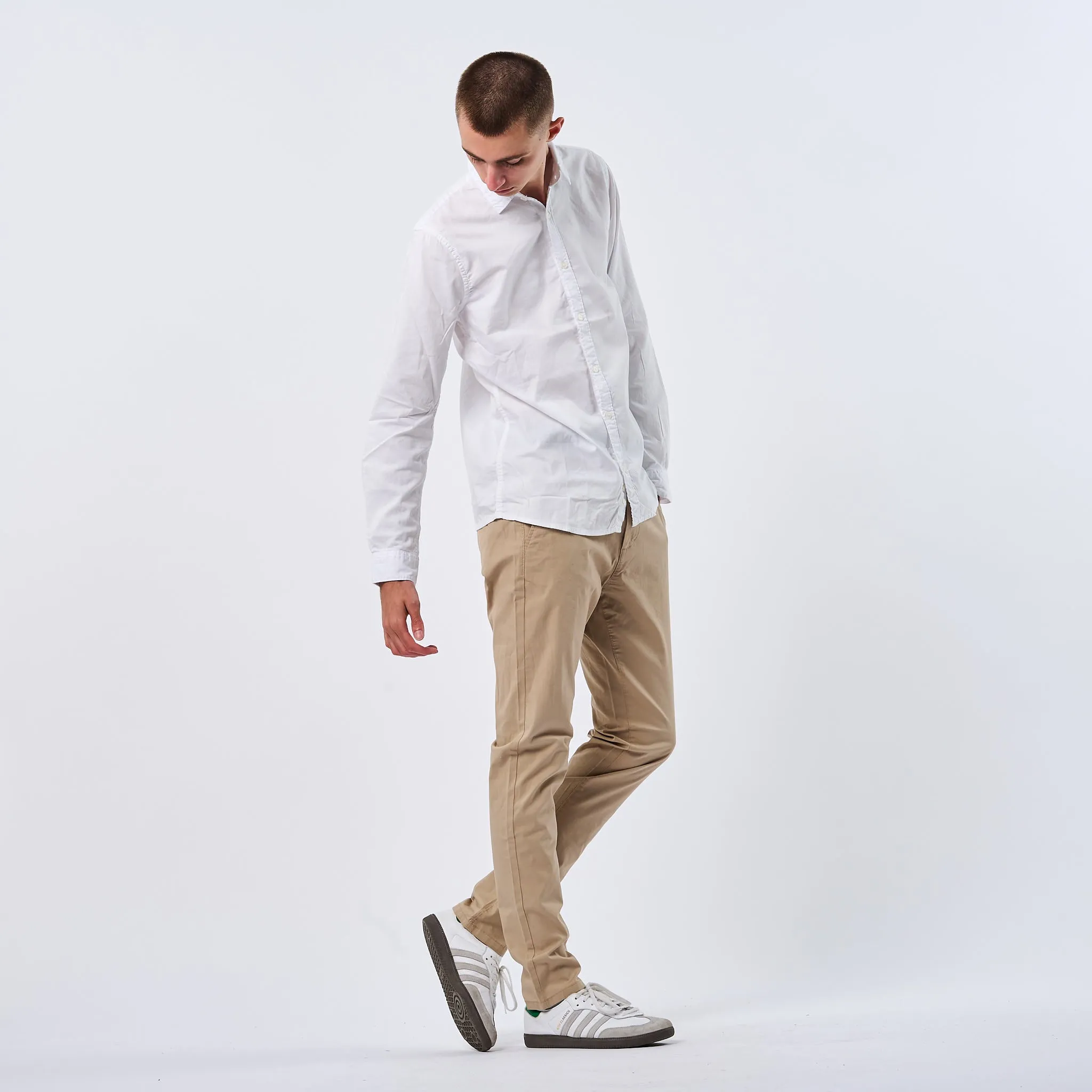 Omnitau Men's Henley Organic Cotton Chino Trousers - Sand