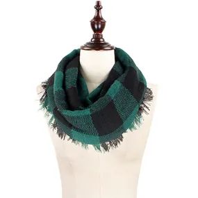 Plaid Woven Infinity Scarf