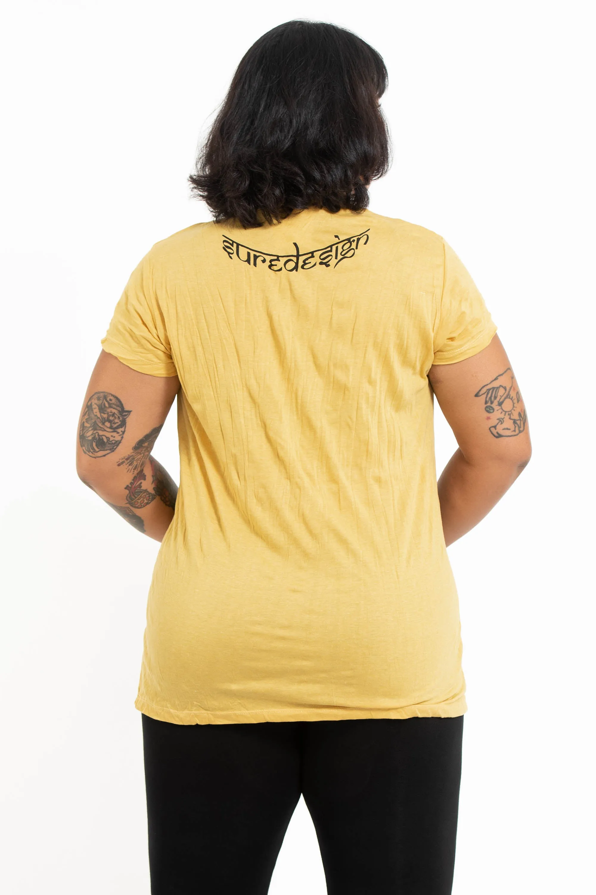 Plus Size Womens Magic Mushroom T-Shirt in Yellow