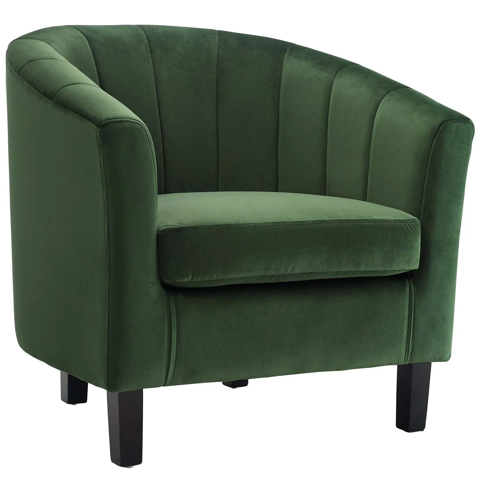 Prospect Channel Tufted Performance Velvet Armchair Set of 2 Emerald EEI-4150-EME