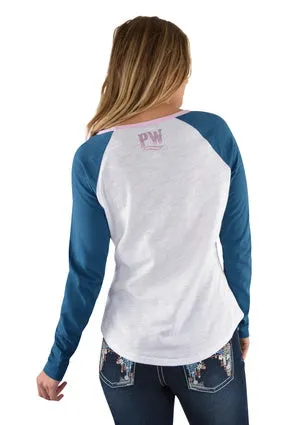 Pure Western Womens Jac long sleeve Raglan Tee