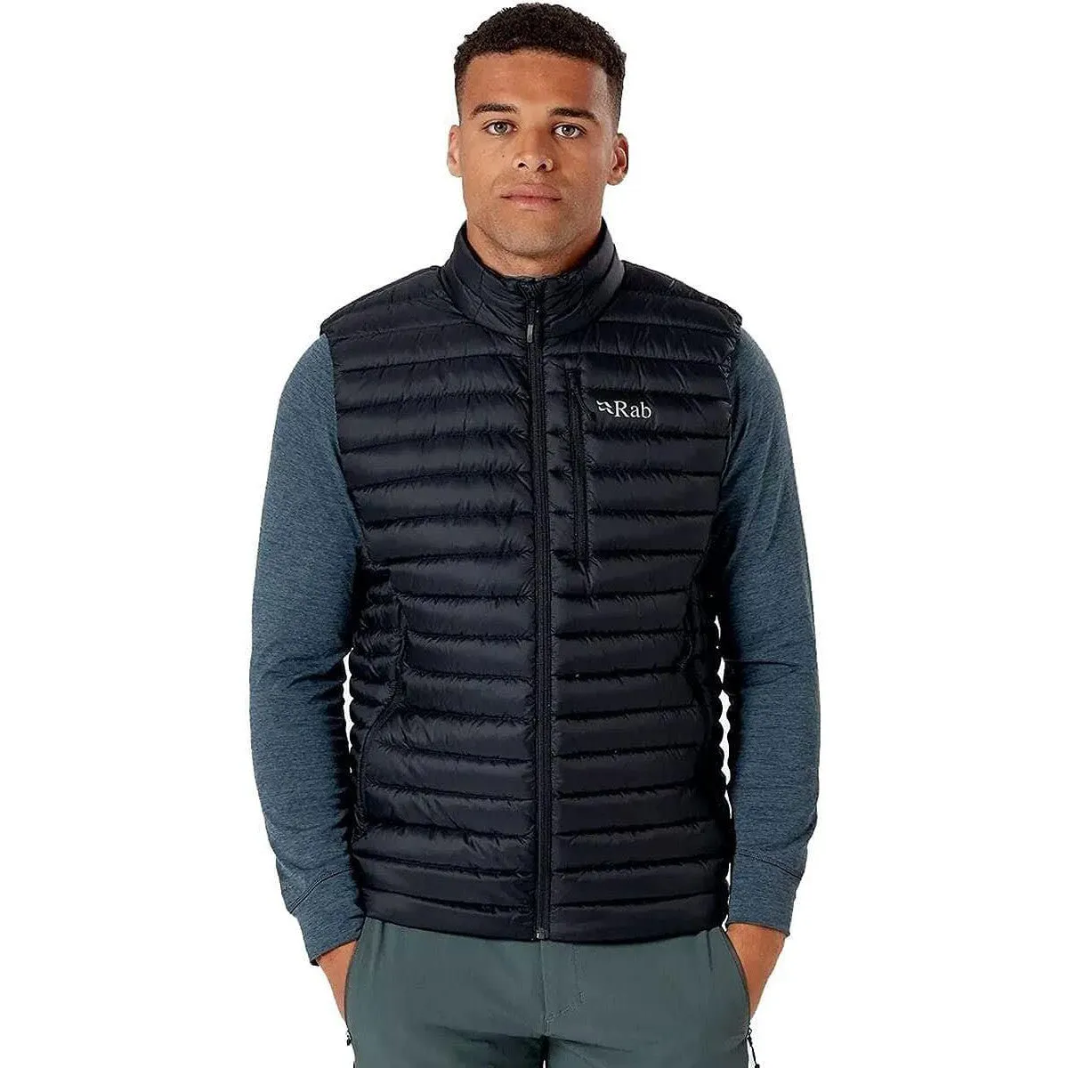 RAB Men's Microlight Down Insulated Lightweight Vest for Hiking and Skiing