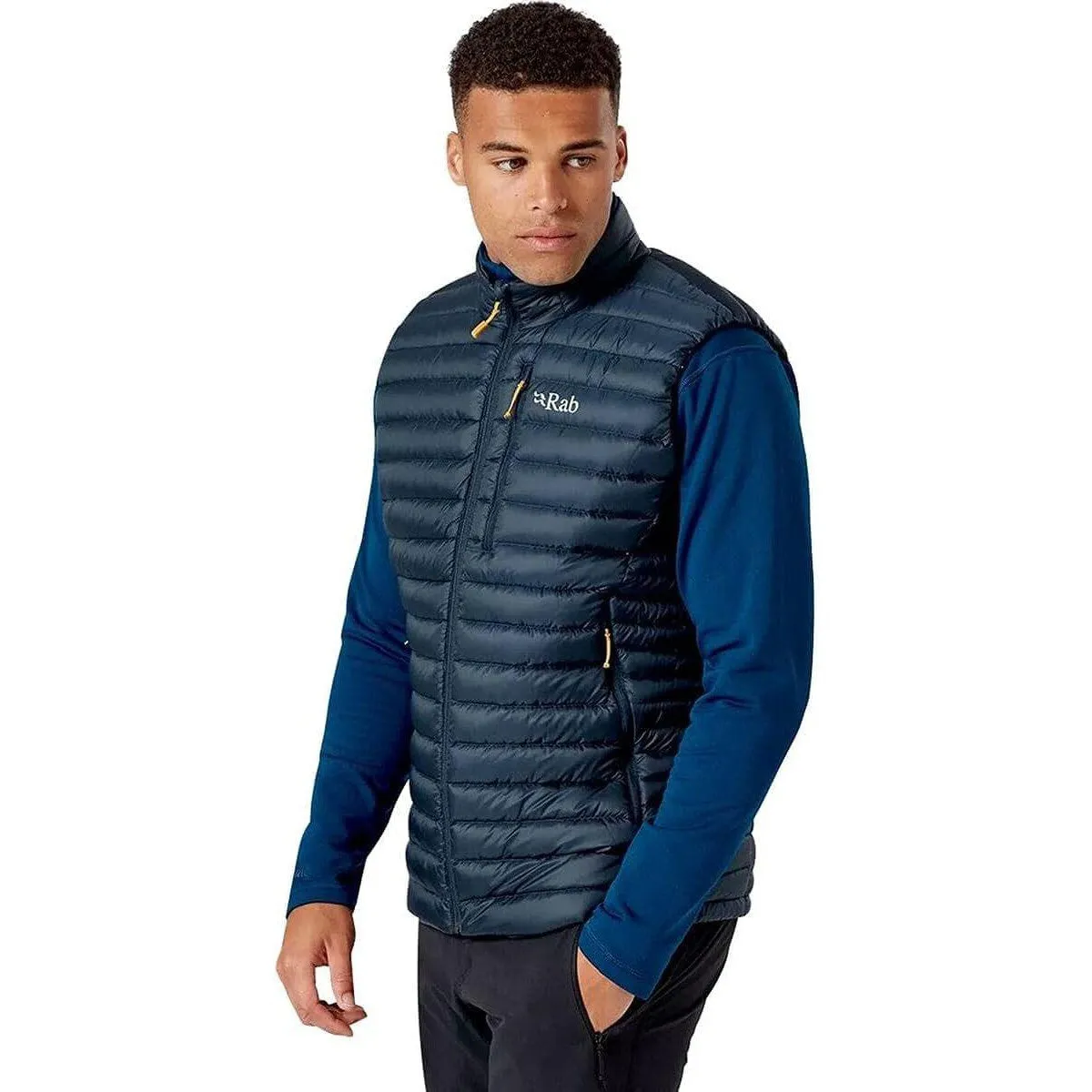 RAB Men's Microlight Down Insulated Lightweight Vest for Hiking and Skiing