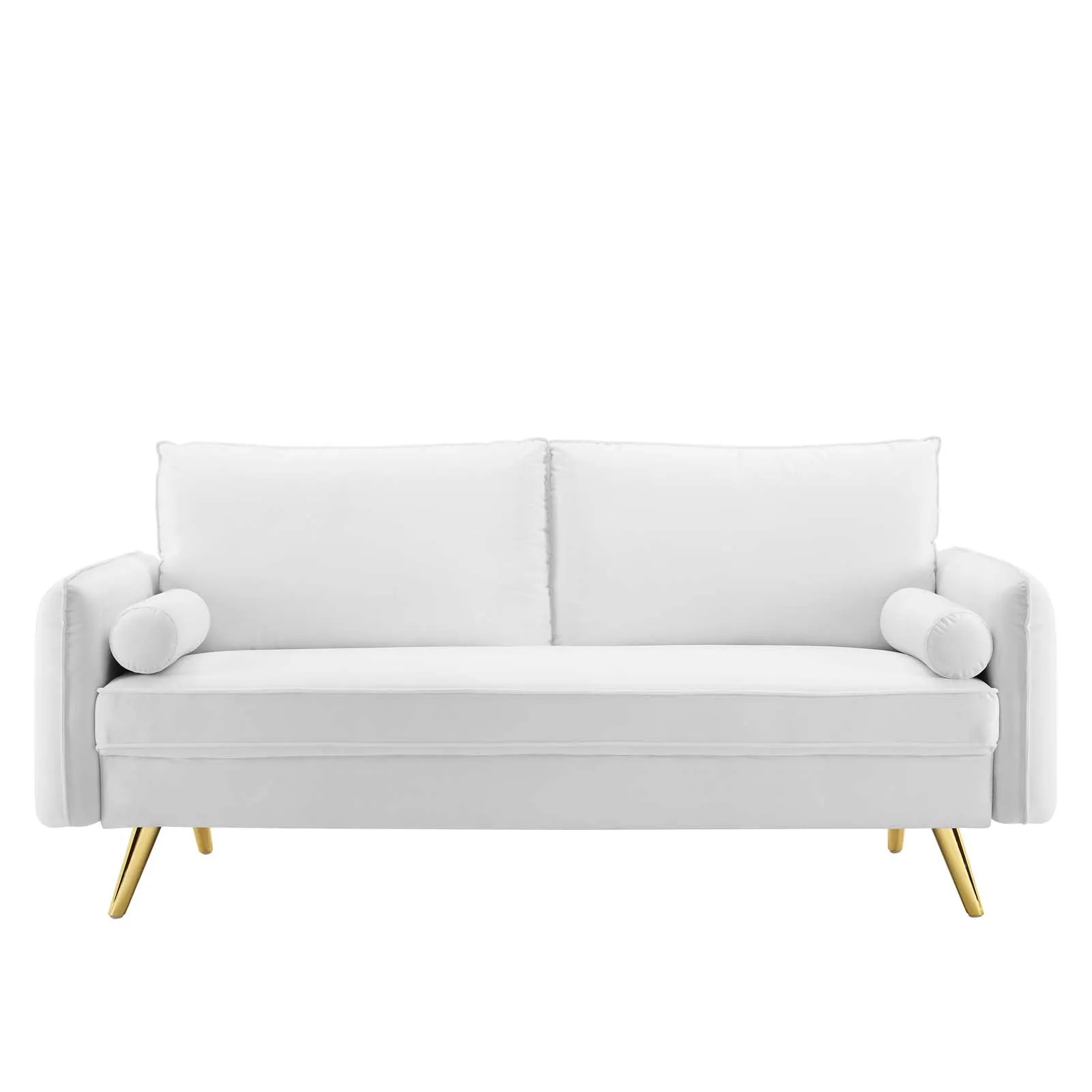 Revive Performance Velvet Sofa White EEI-3988-WHI