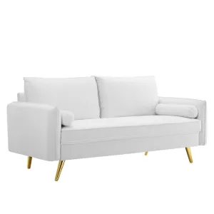 Revive Performance Velvet Sofa White EEI-3988-WHI