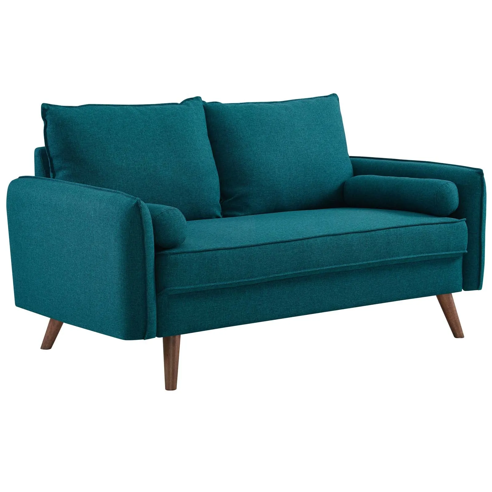 Revive Upholstered Fabric Sofa and Loveseat Set Teal EEI-4047-TEA-SET