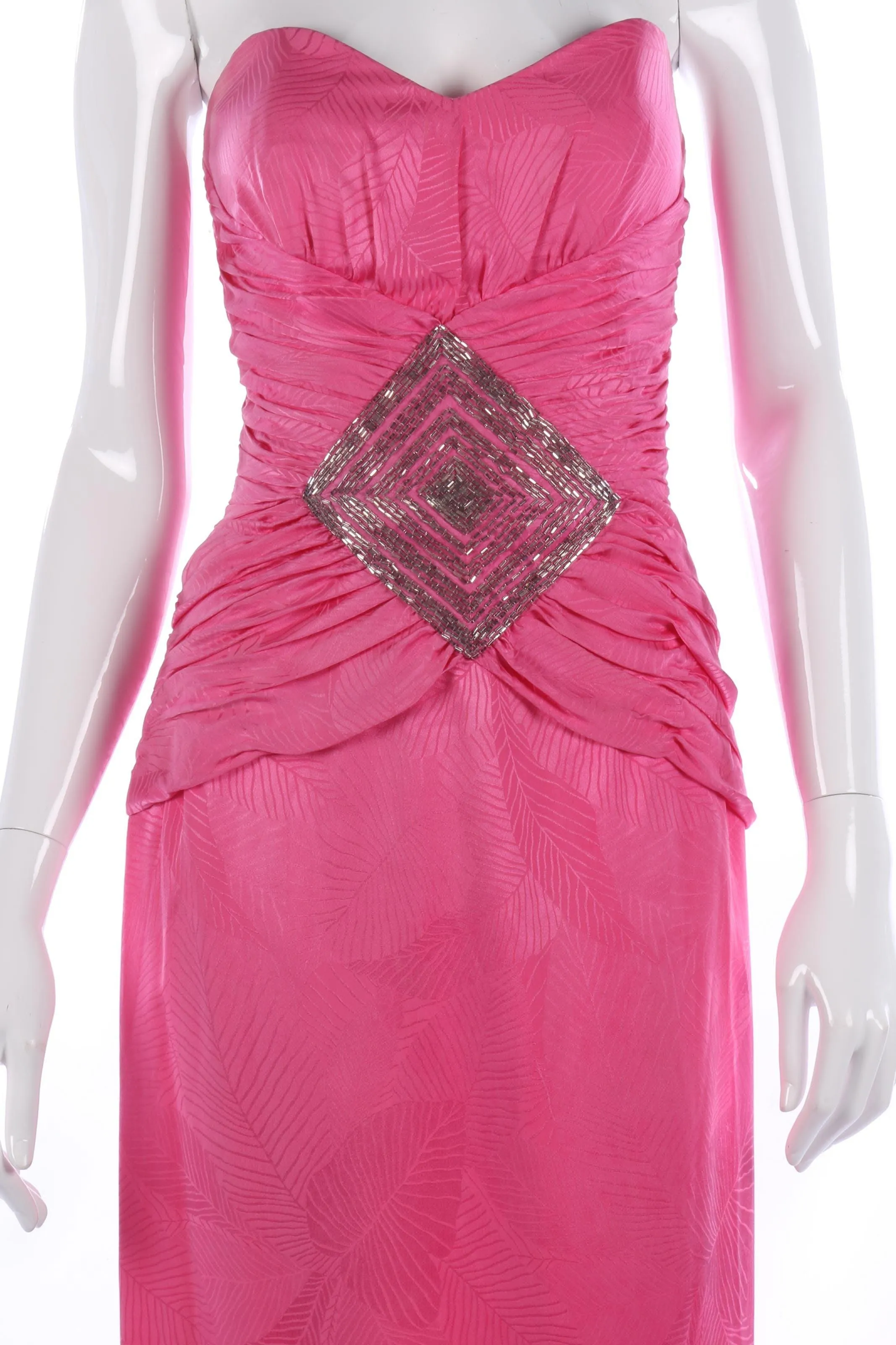 Robina stunning evening gown pink with beading size S