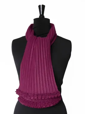 Ruffle Scarf - Wine