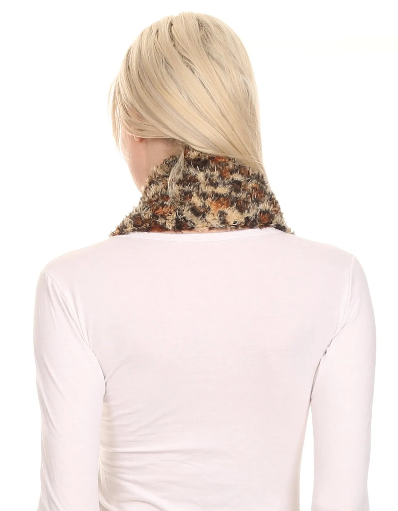 Sakkas Abhy Soft Fall Winter Furry Infinity Wrap Scarf