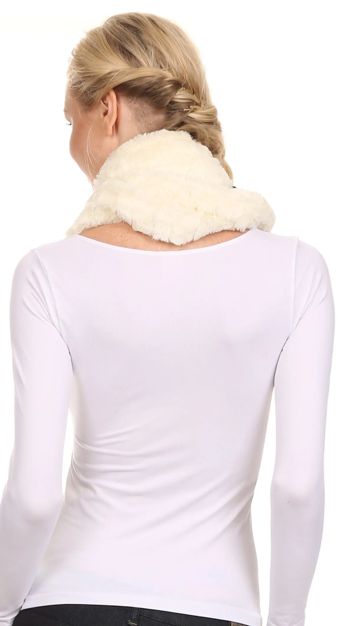 Sakkas Abhy Soft Fall Winter Furry Infinity Wrap Scarf