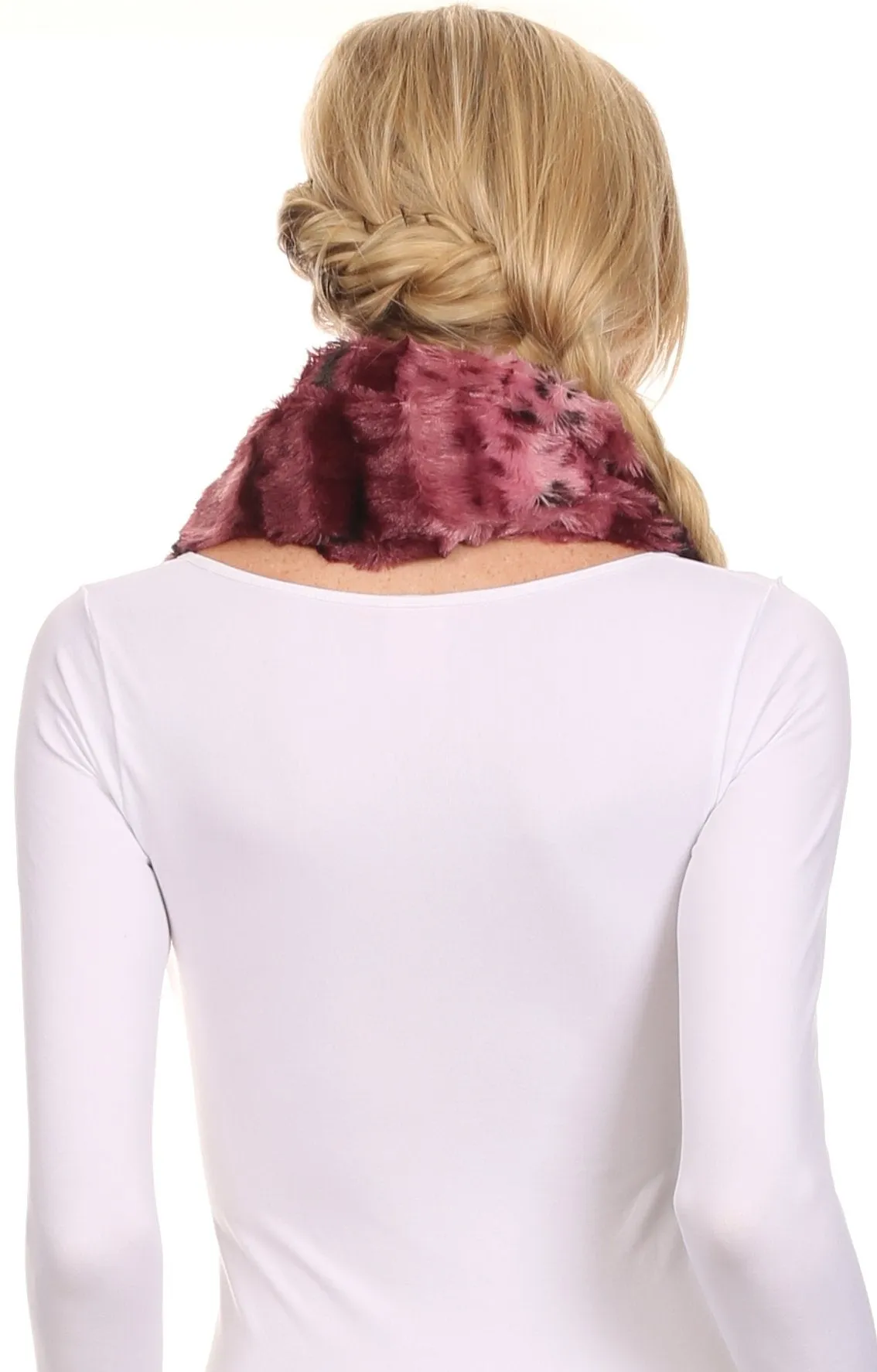 Sakkas Abhy Soft Fall Winter Furry Infinity Wrap Scarf