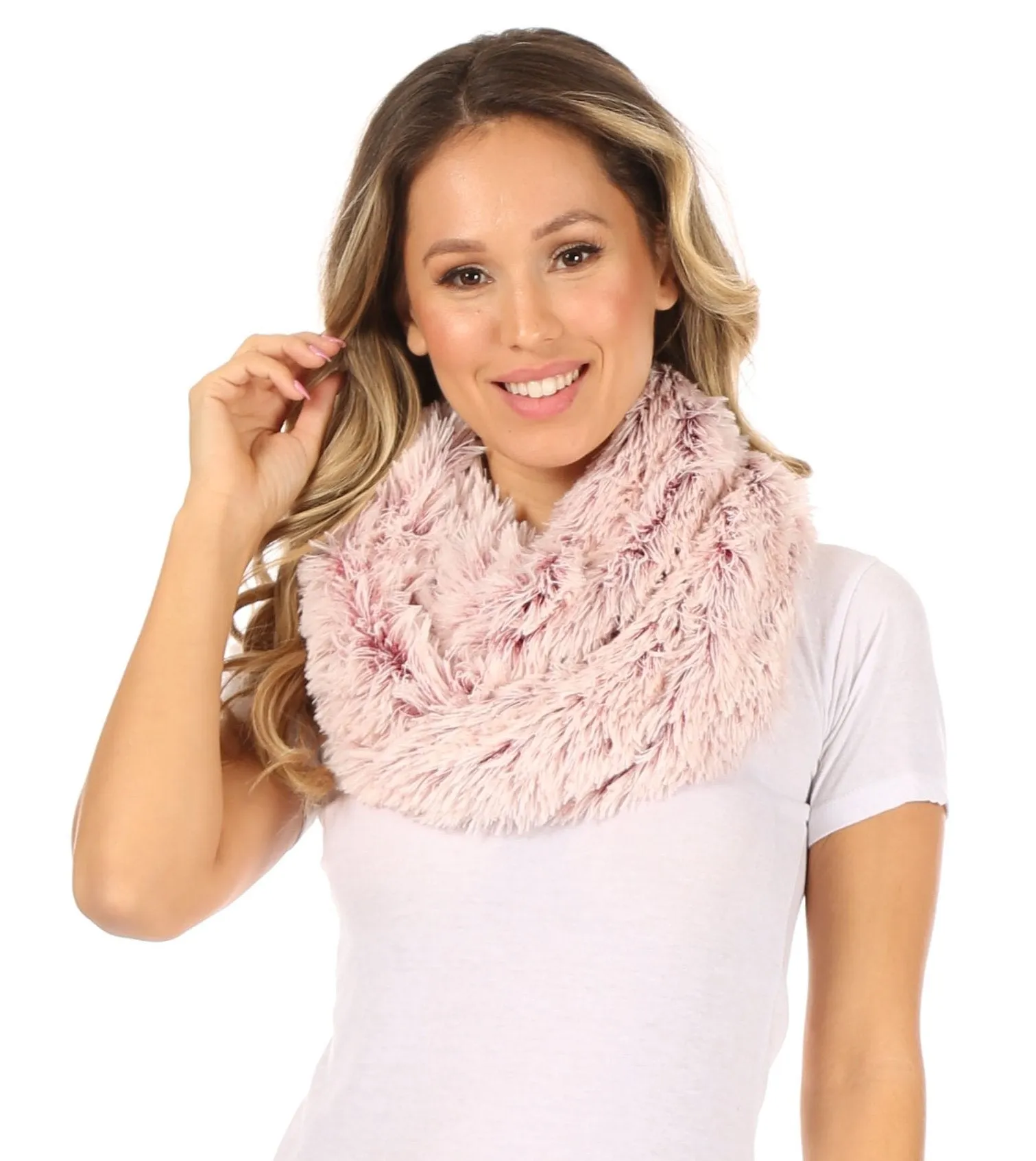 Sakkas Abhy Soft Fall Winter Furry Infinity Wrap Scarf