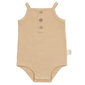 Sand Waffle Singlet Bodysuit