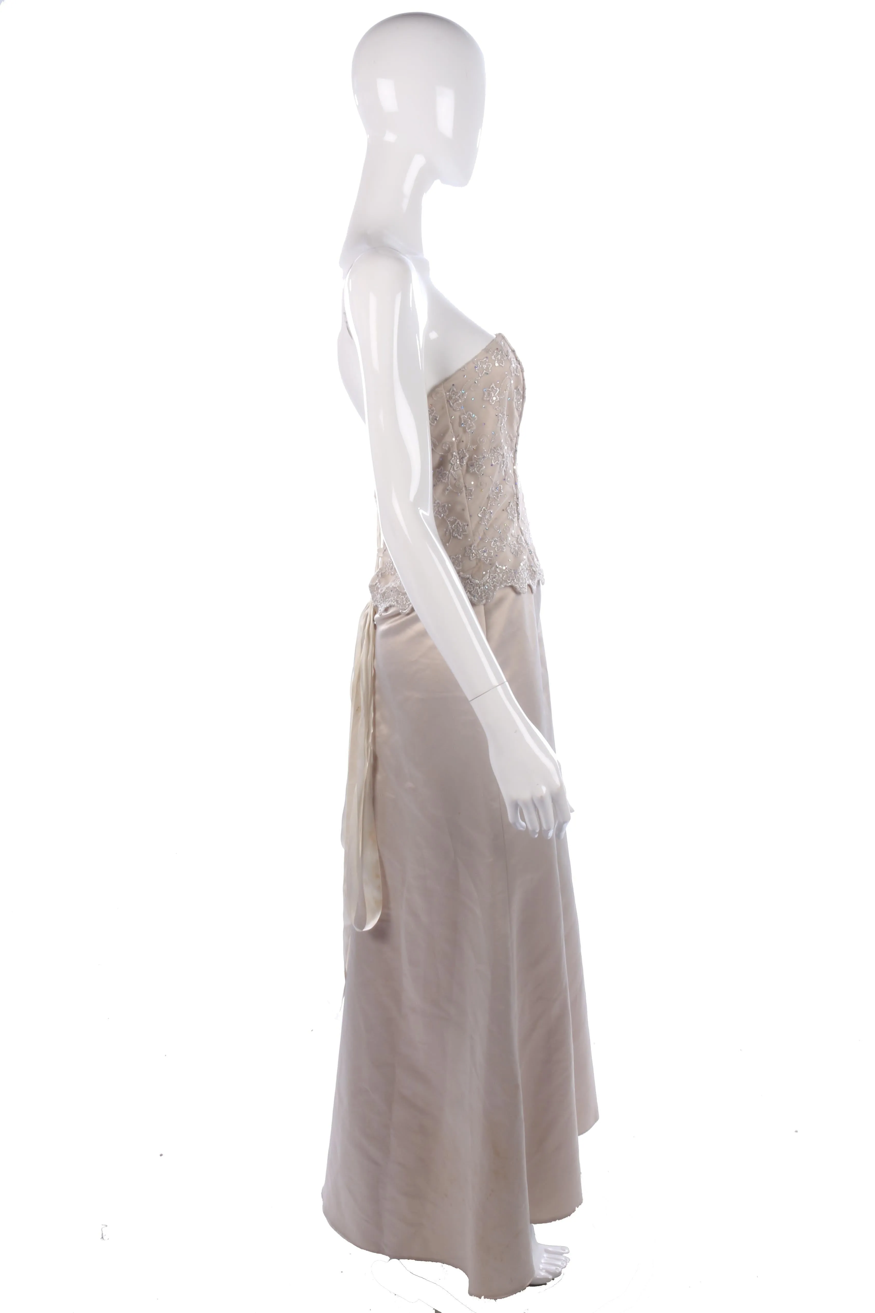 Scott McClintock cream  ball gown size 10