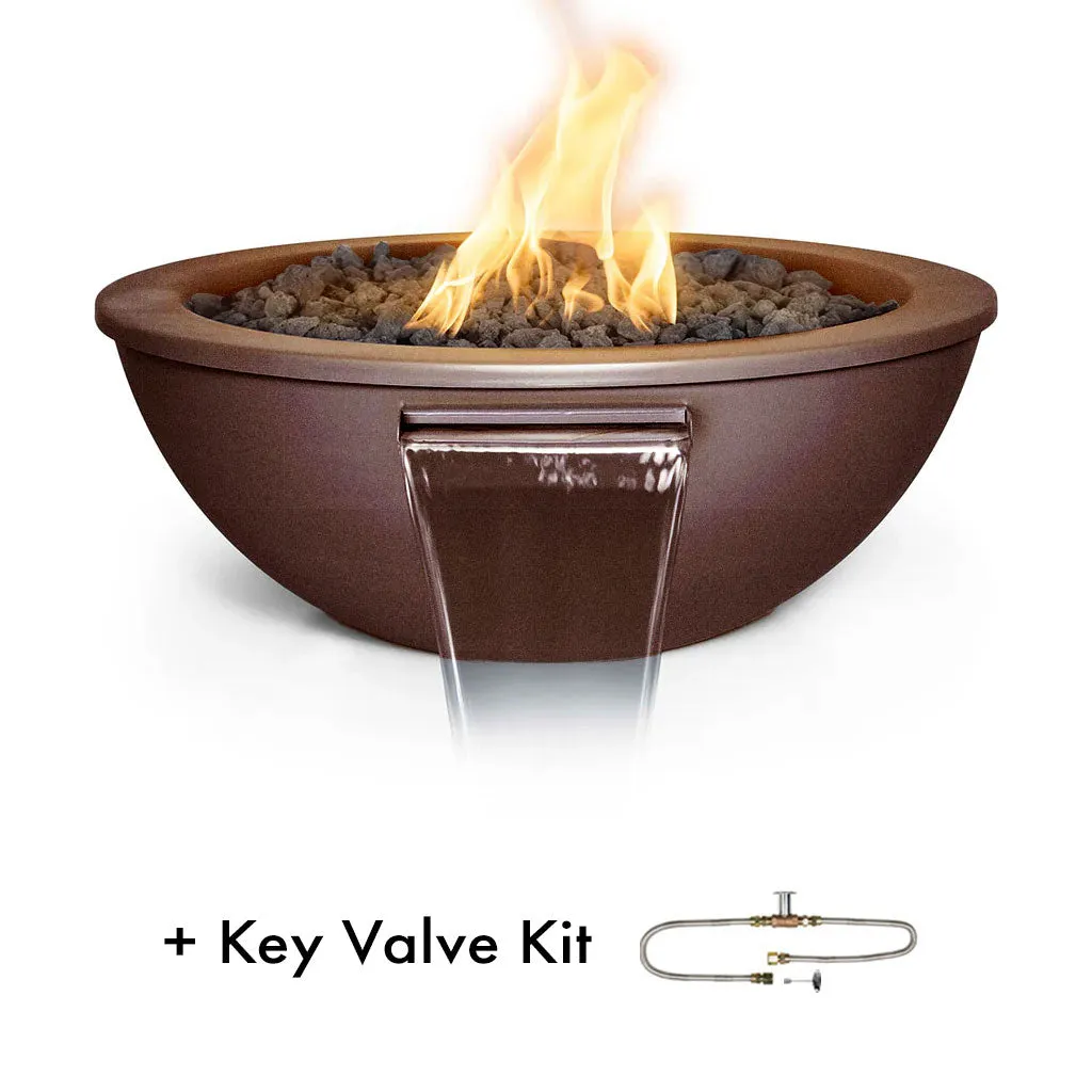 Sedona 27" Fire and Water Bowl, Powder Coated Metal - Pool Feature