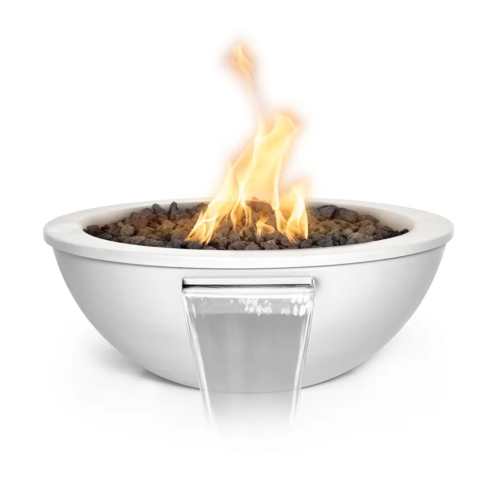 Sedona 27" Fire and Water Bowl, Powder Coated Metal - Pool Feature