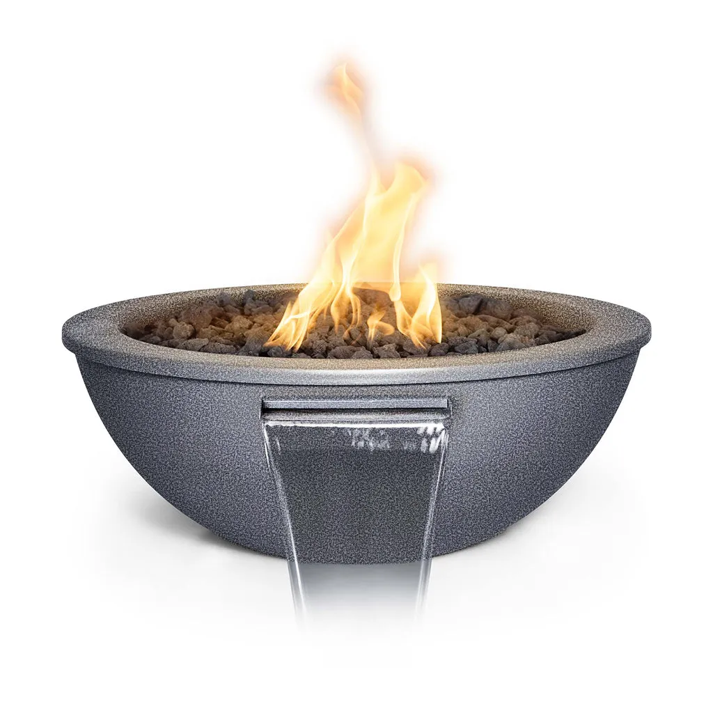 Sedona 27" Fire and Water Bowl, Powder Coated Metal - Pool Feature