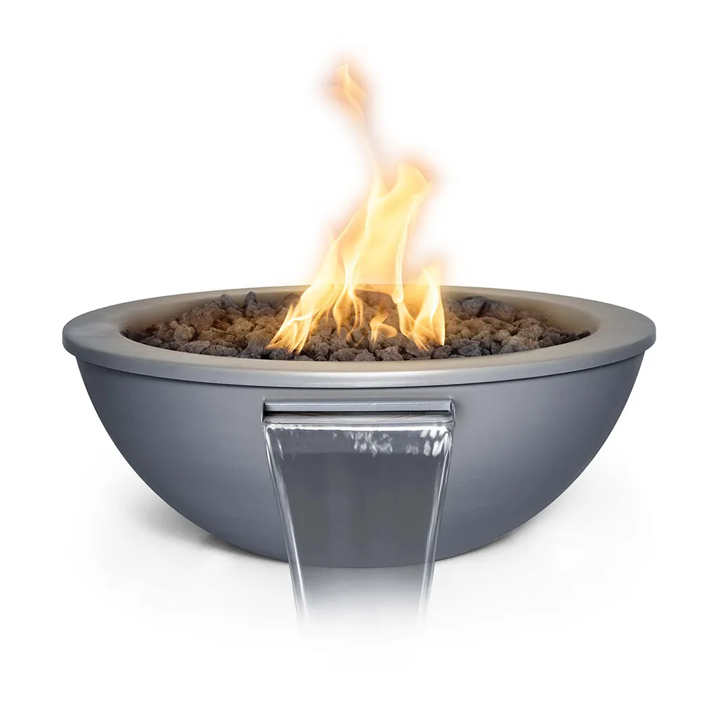 Sedona 27" Fire and Water Bowl, Powder Coated Metal - Pool Feature